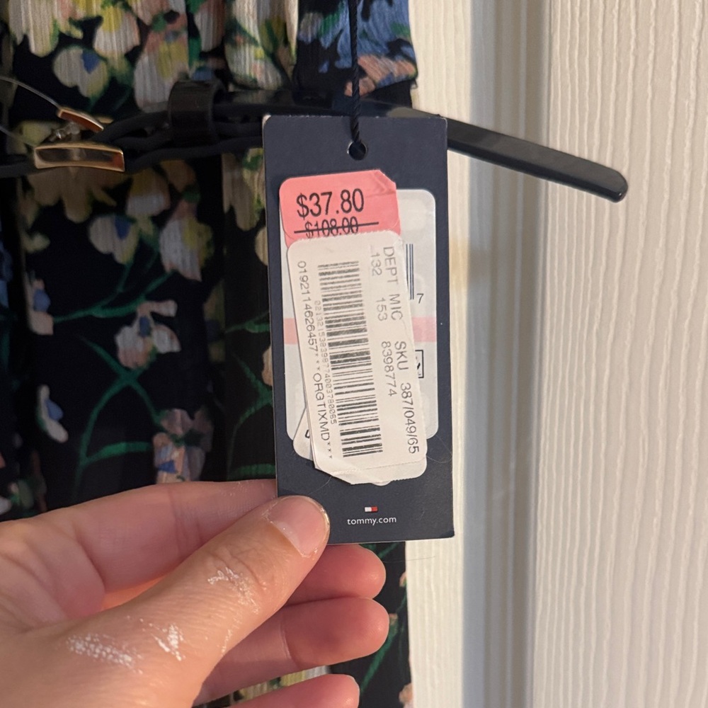 Tommy Hilfiger Floral Maxi Dress - Black and Green - Picture 2 of 2